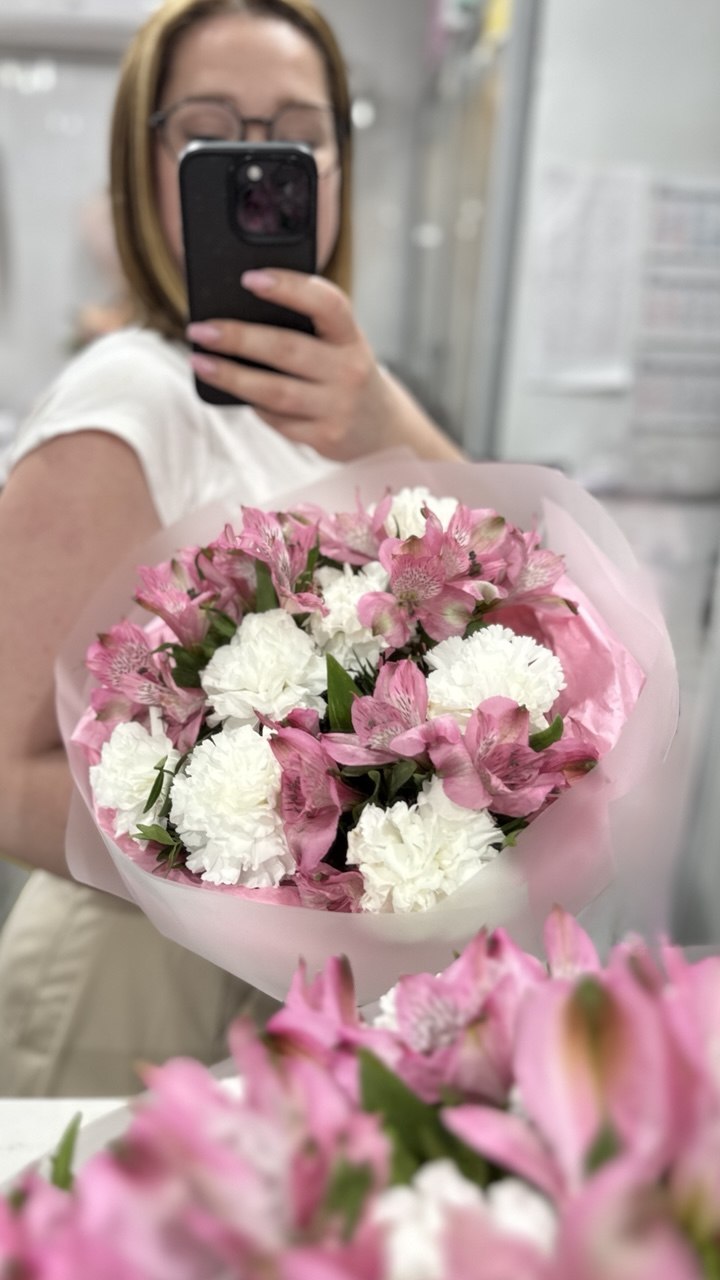нежный розовый букет купить брест